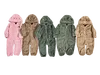 1 Piece High-Pile Flannel Hoodie Coverall
